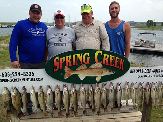 Fishing report for Lakes Oahe/Sharpe Pierre area July 6th and 7th 2015