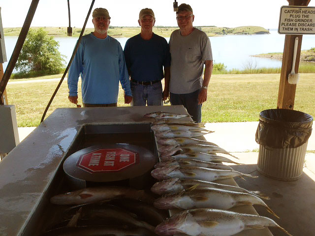 Fishing report Lake Oahe/Sharpe Pierre area for 1st thru the 4th July 2016